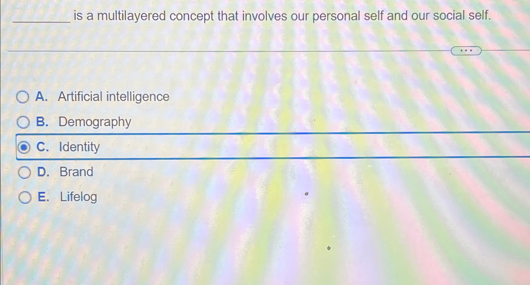  is a multilayered concept that involves our personal self and our