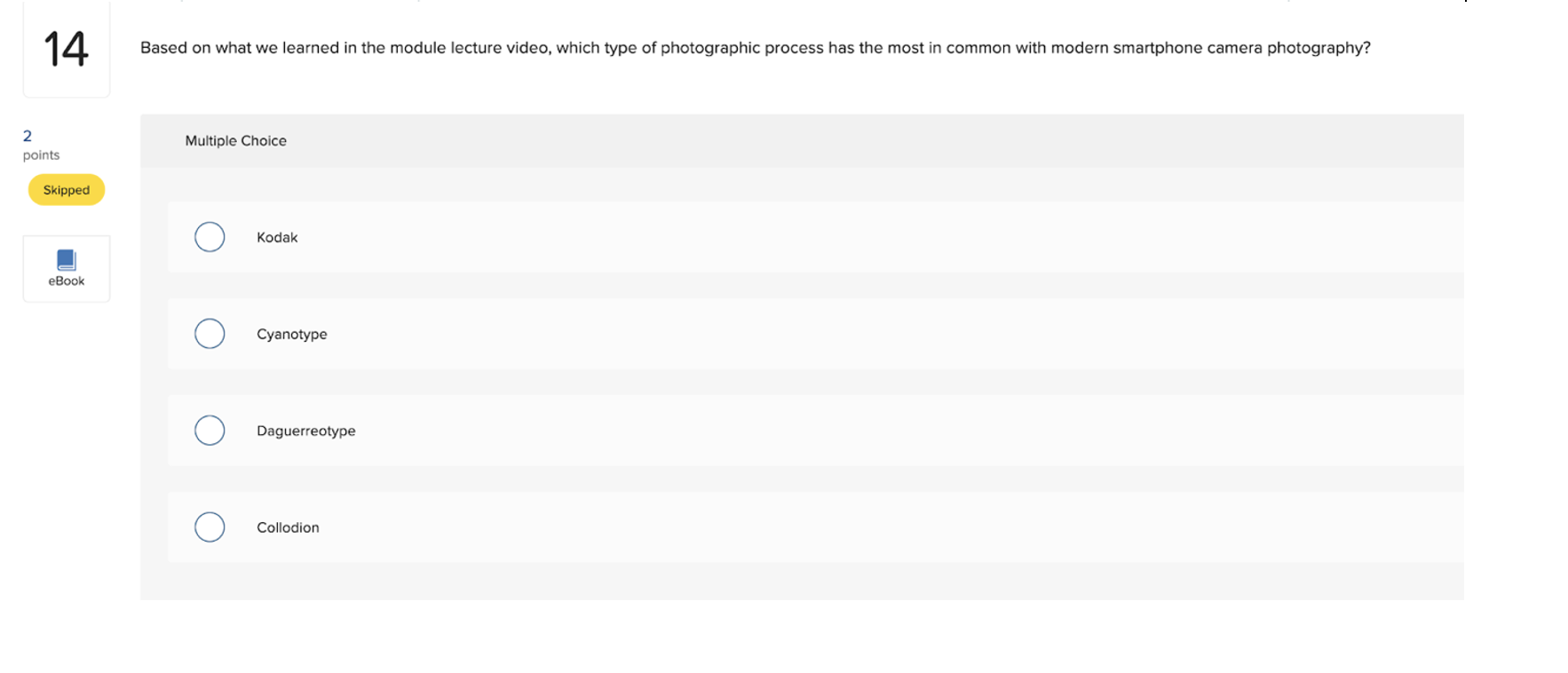  Based on what we learned in the module lecture video, which