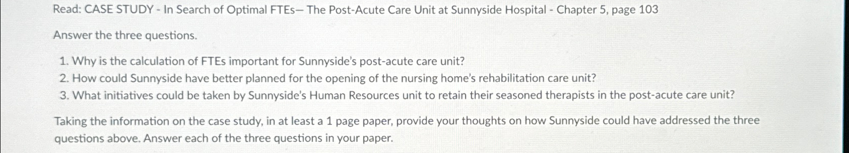  Read: CASE STUDY - In Search of Optimal FTEs - The