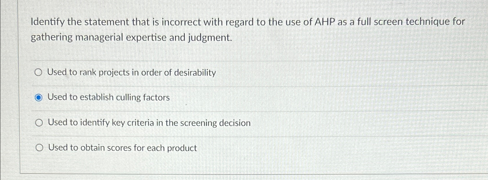  Identify the statement that is incorrect with regard to the use