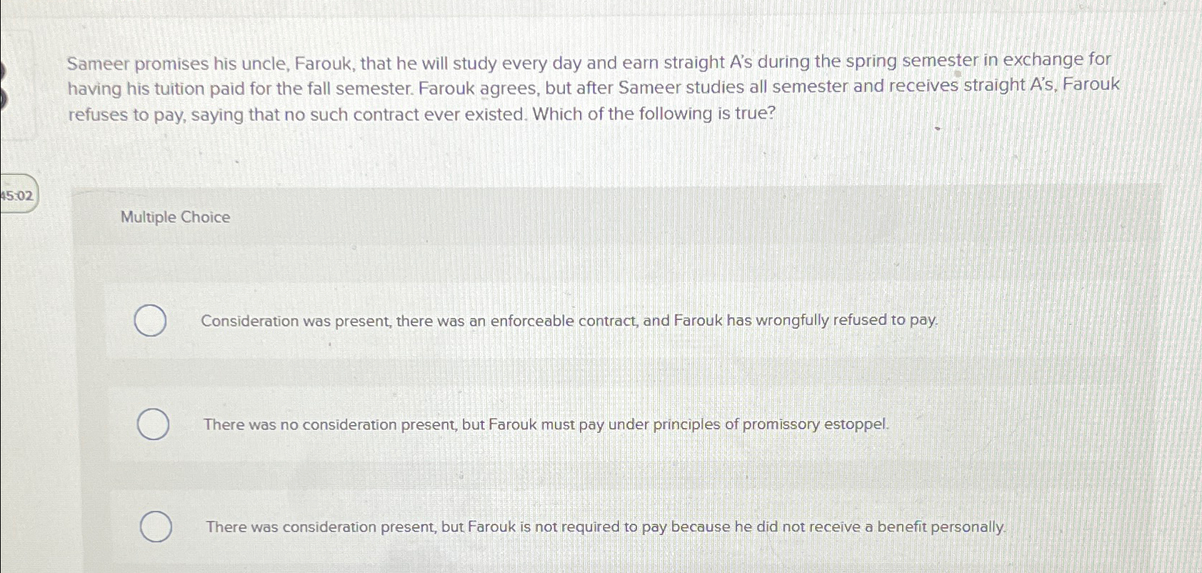  Sameer promises his uncle, Farouk, that he will study every day