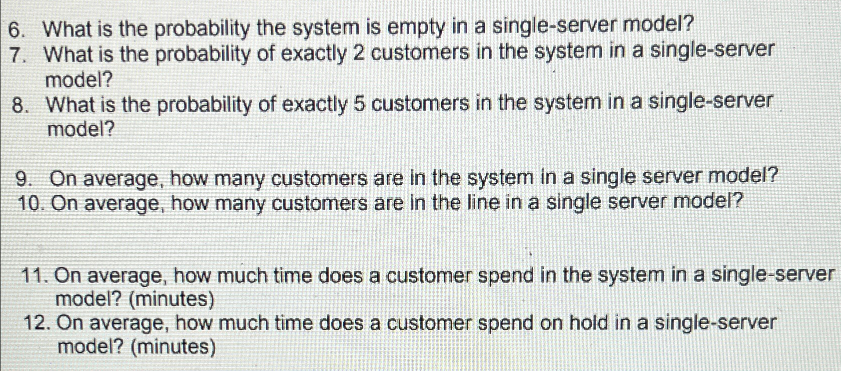  What is the probability the system is empty in a single-server