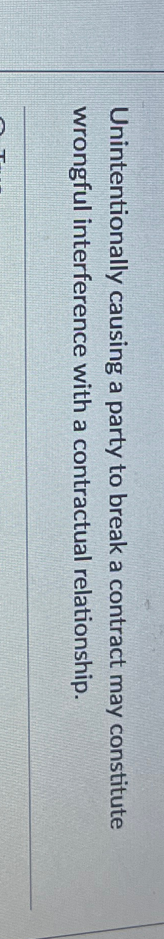  Unintentionally causing a parUnintentionally causing a party to break a contract