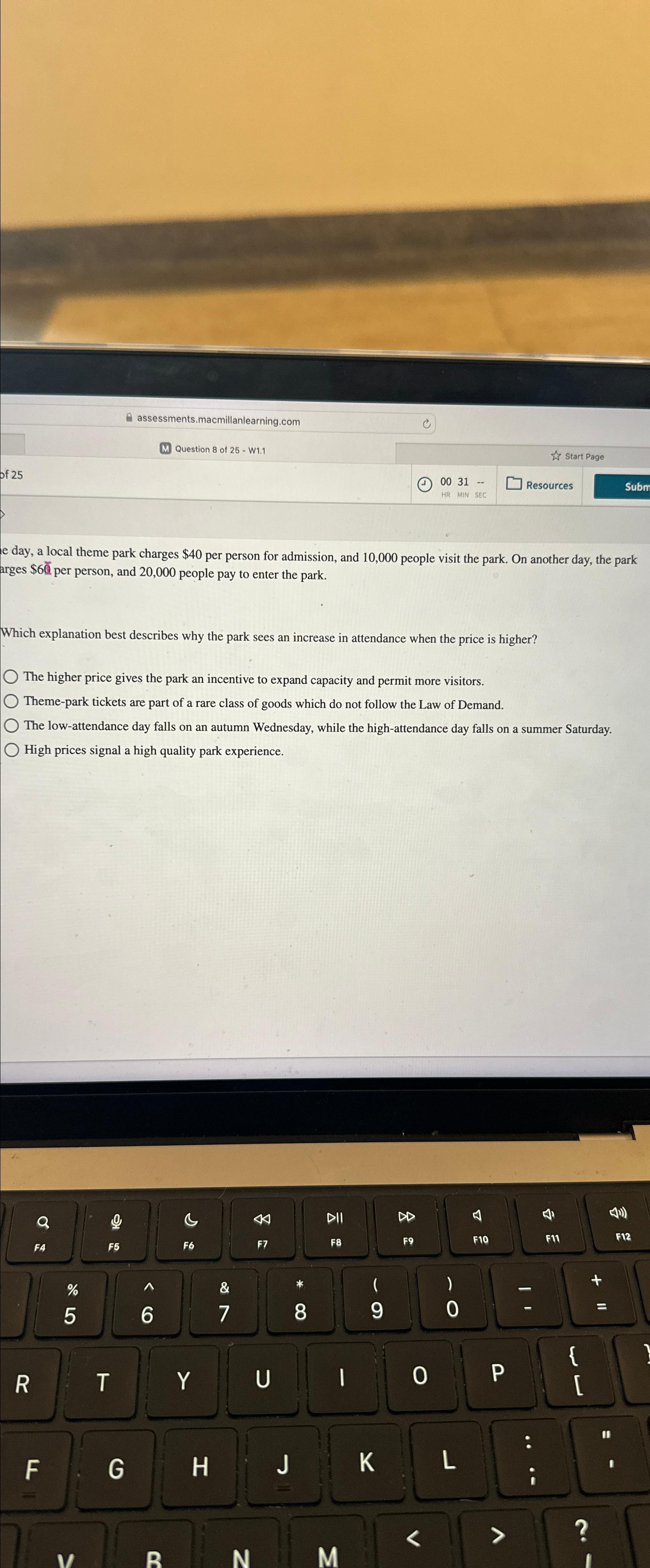  e day, a local theme park charges $40 per person for