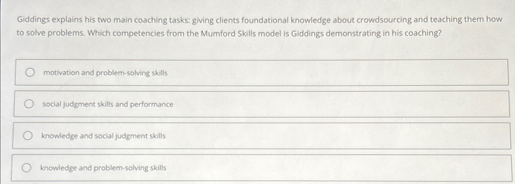  Giddings explains his two main coaching tasks: giving clients foundational knowledge