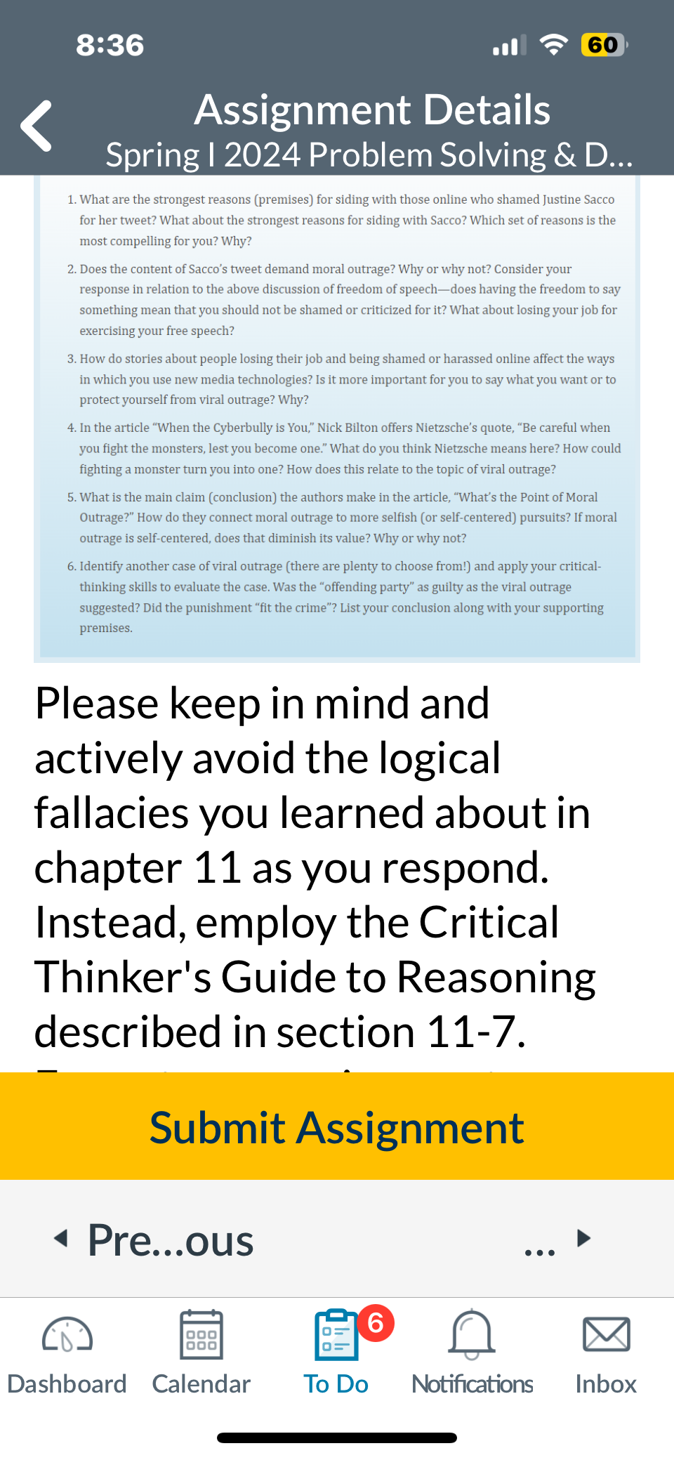  Spring I 2024 Problem Solving & D... Please keep in mind