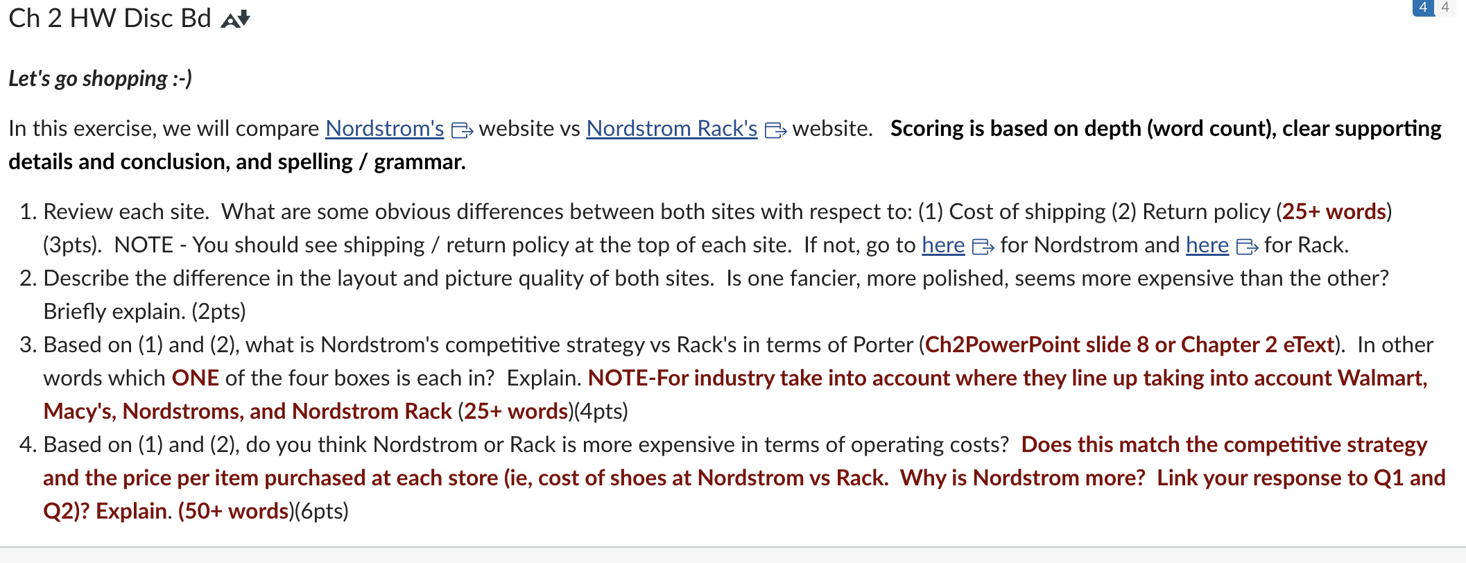 Ch 2 HW Disc Bd Let's go shopping In this exercise,