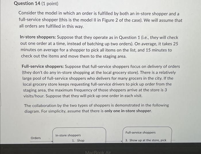  Consider the model in which an order is fulfilled by both
