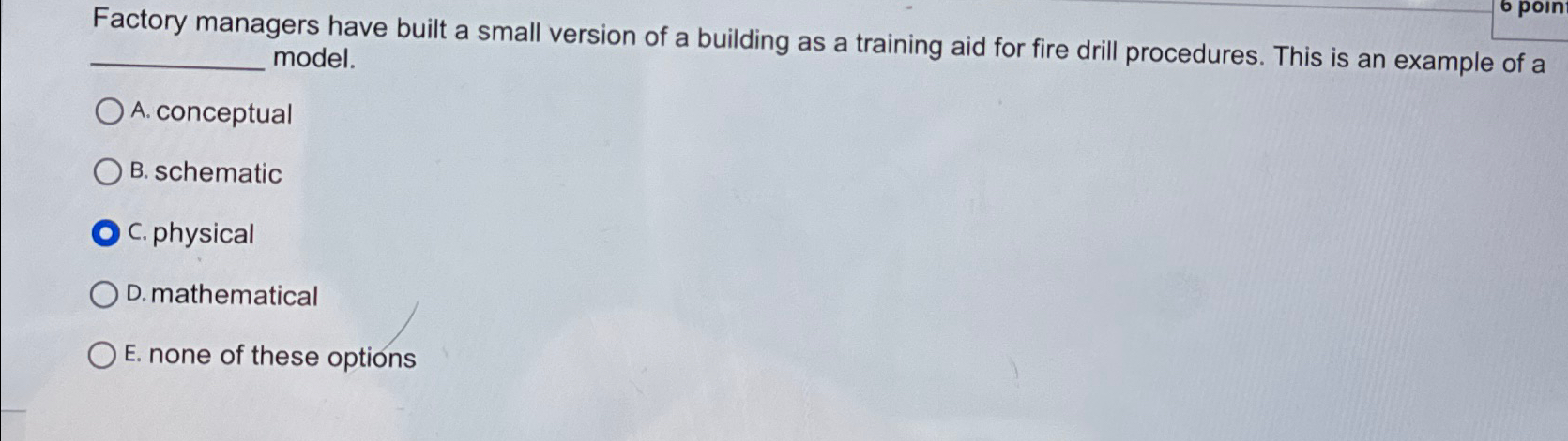  Factory managers have built a small version of a building as