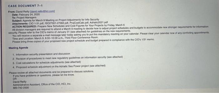 1. How could you make this memo easier to read and more