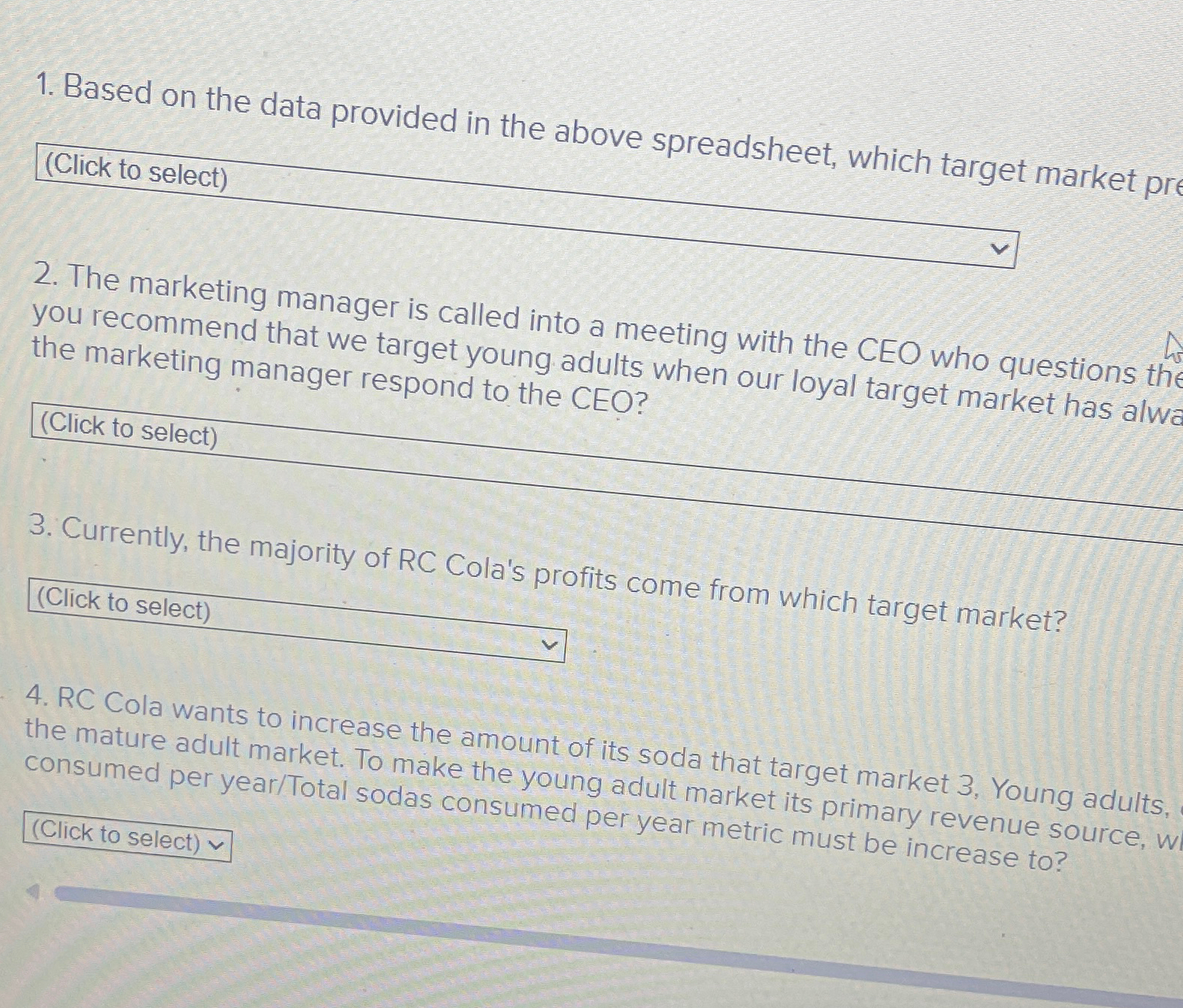  Based on the data provided in the above spreadsheet, which t