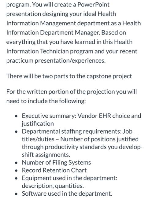  Hello need help with project program. You will create a PowerPoint