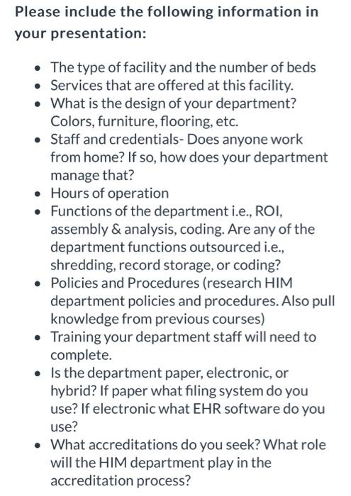 presentation designing your ideal Health Information Management department as a Health Information