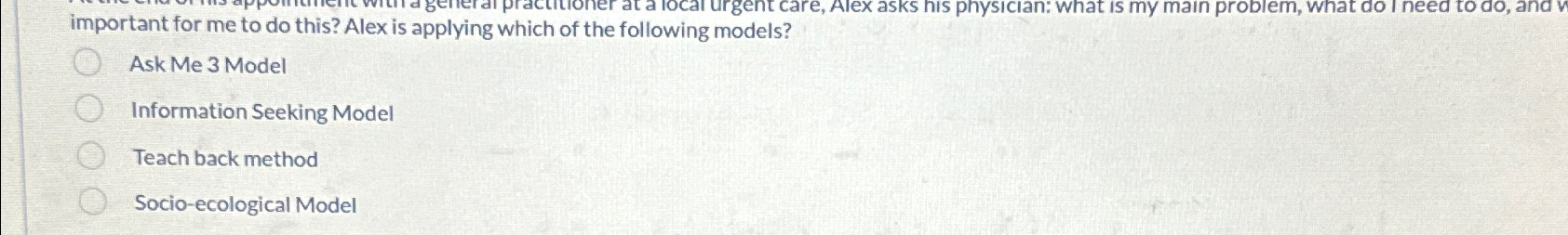  important for me to do this? Alex is applying which of