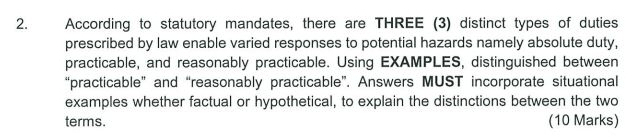  According to statutory mandates, there are THREE (3) distinct types of