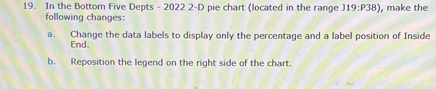  In the Bottom Five Depts -20222-D pie chart (located in the