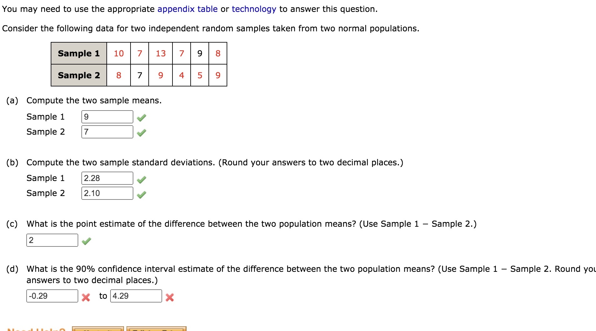 You may need to use the appropriate appendix table or technology