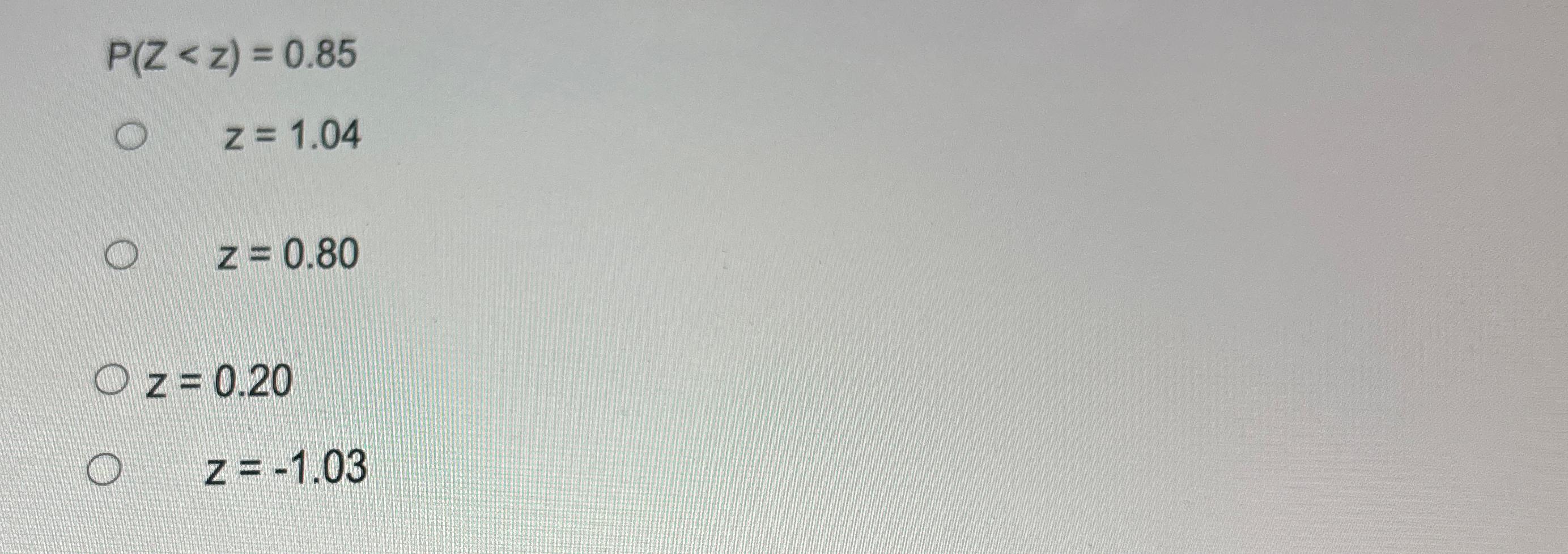  z=0.80z=0.20 z=-1.03 