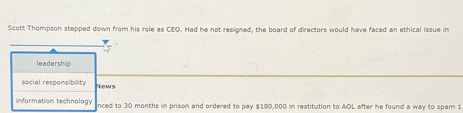  Scott Thompson stepped down from his role as CEO. Had he