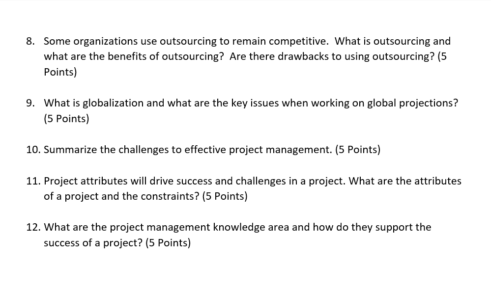 goals? Describe the differences between project management and project portfolio management. (5