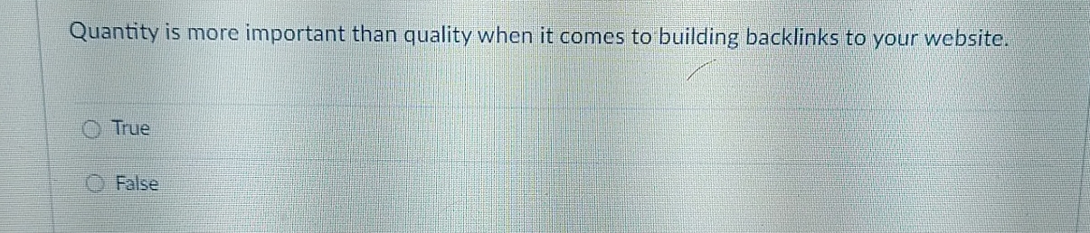  Quantity is more important than quality when it comes to building