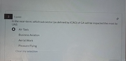  3 1 point In the near-term, which sub-sector (as defined by