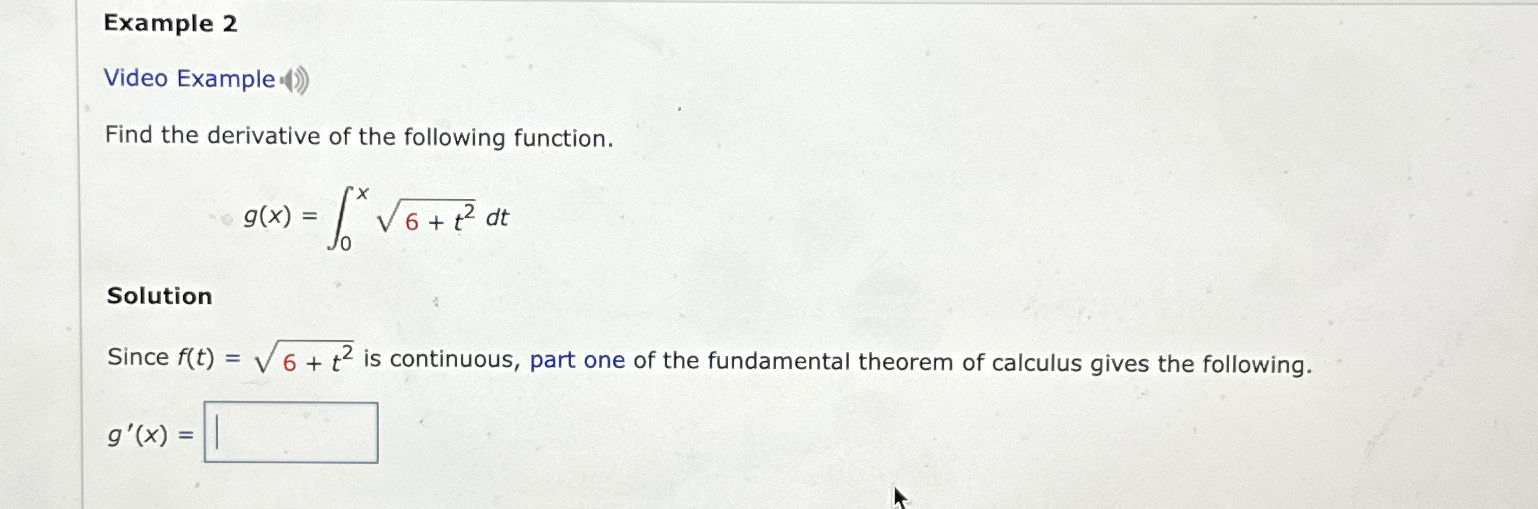  Example 2 Video Example ) 