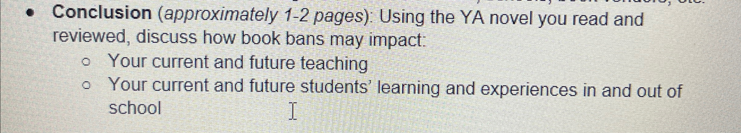  Conclusion (approximately 1-2 pages): The book, Dear Martin. Using the YA