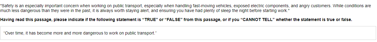  "Safety is an especially important concern when working on public transport,
