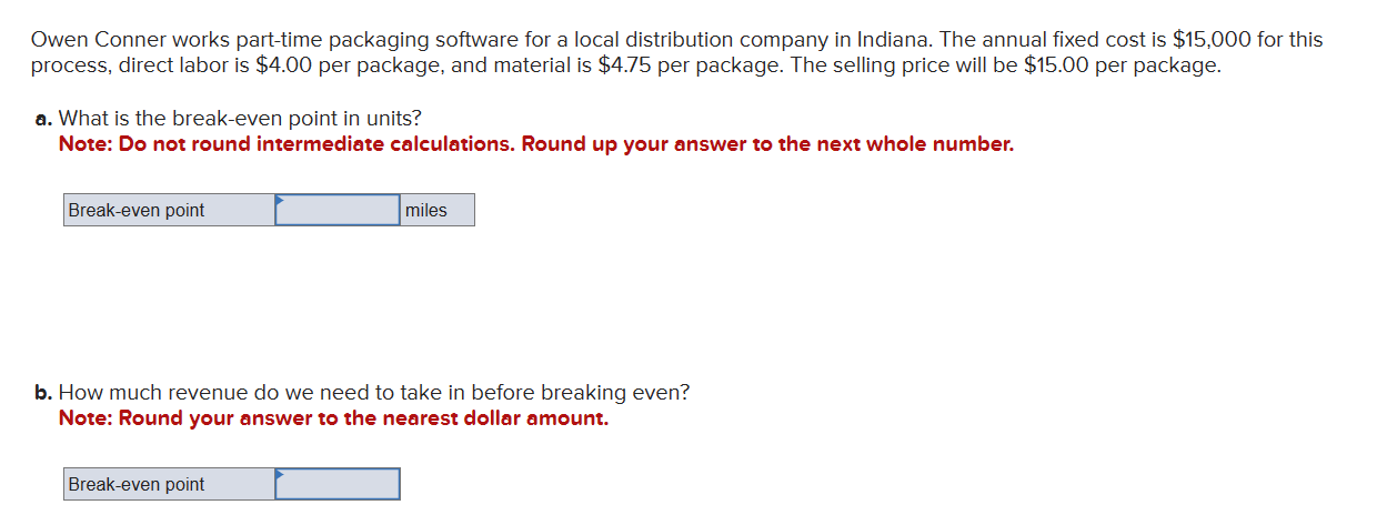 Owen Conner works part-time packaging software for a local distribution company