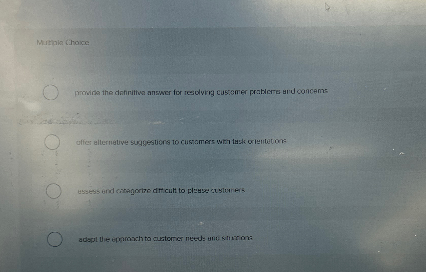  Multiple Choice provide the definitive answer for resolving customer problems and