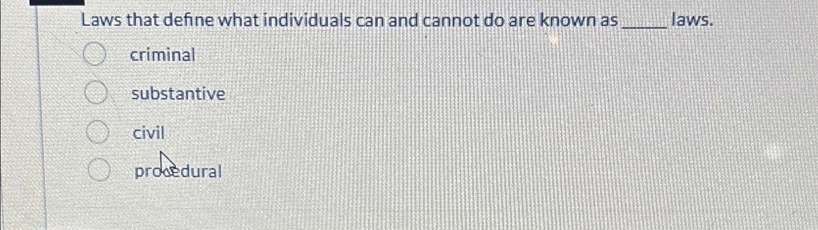  Laws that define what individuals can and cannot do are known