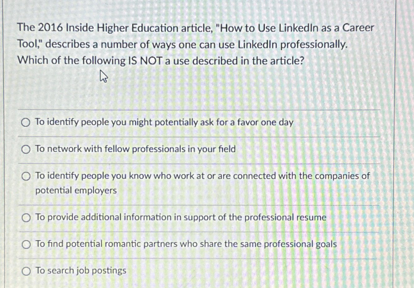  The 2016 Inside Higher Education article, "How to Use Linkedln as