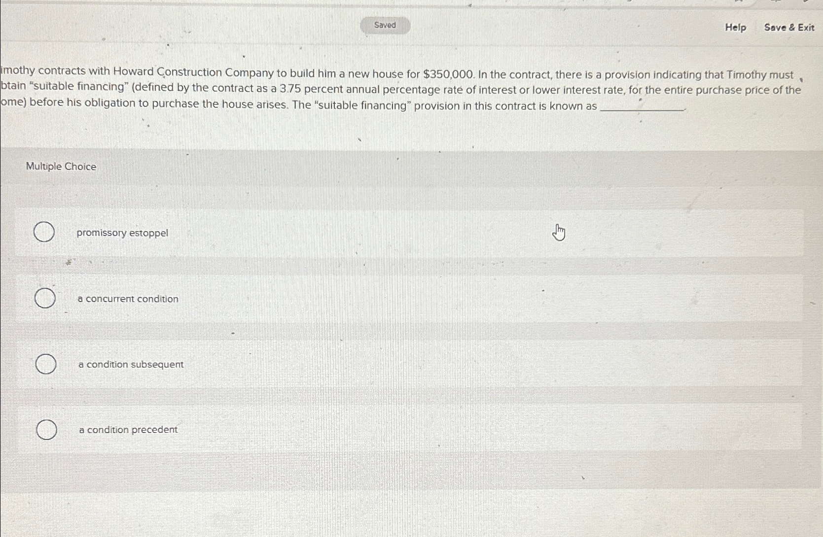  Help Save & Exit Imothy contracts with Howard Construction Company to