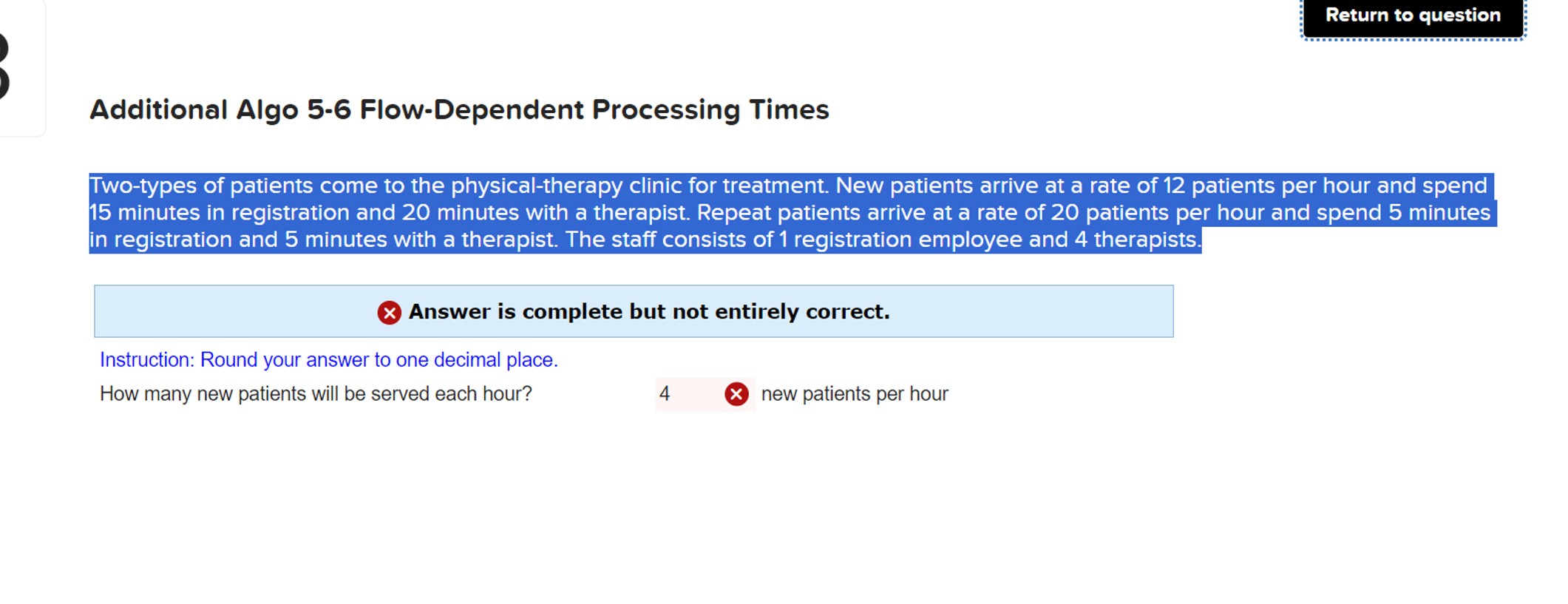  Additional Algo 5-6 Flow-Dependent Processing Times Two-types of patients come to