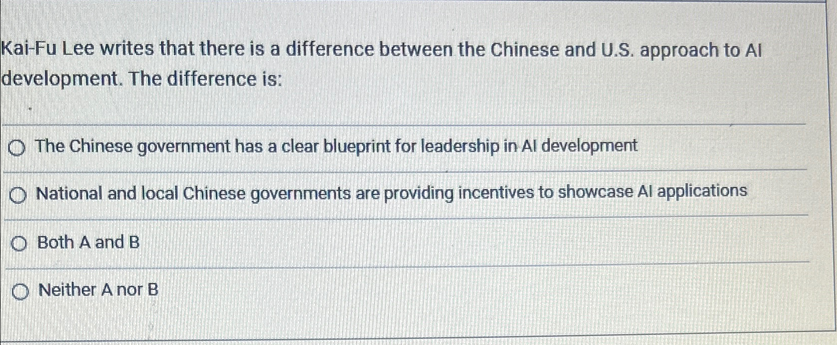  Kai-Fu Lee writes that there is a difference between the Chinese
