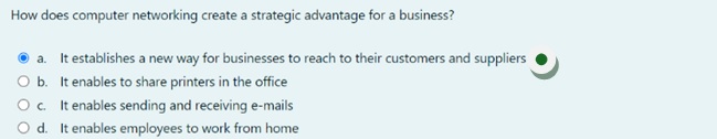  How does computer networking create a strategic advantage for a business?