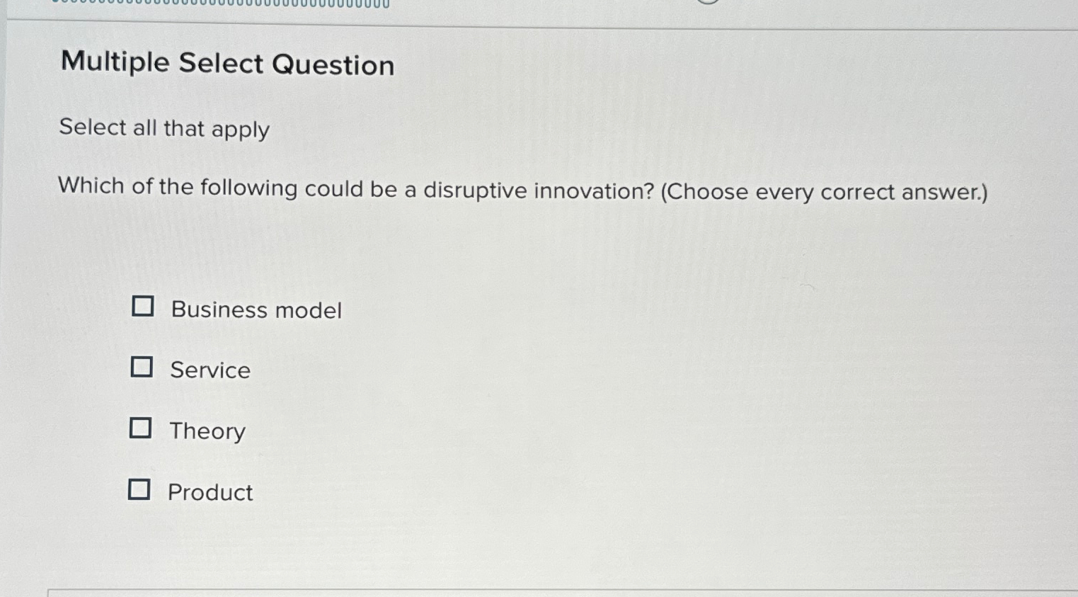  Multiple Select Question Select all that apply Which of the following