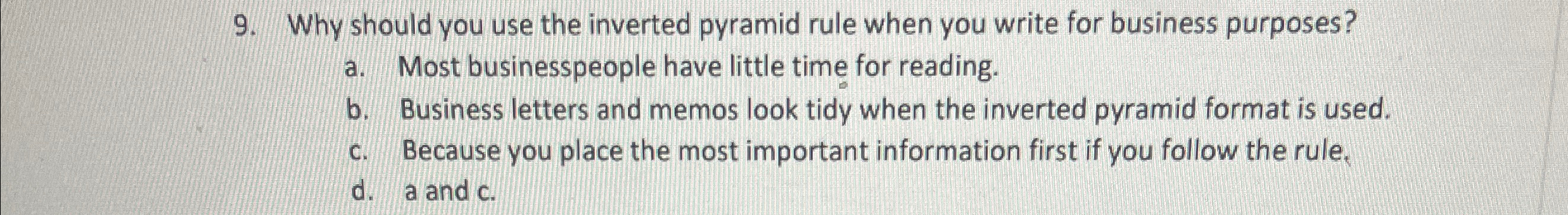  Why should you use the inverted pyramid rule when you write