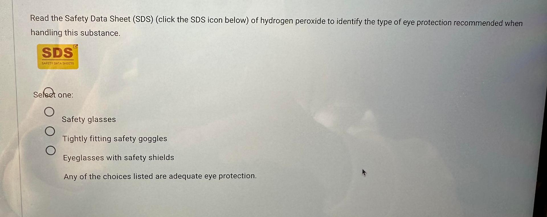  Read the Safety Data Sheet (SDS)(click the SDS icon below) of