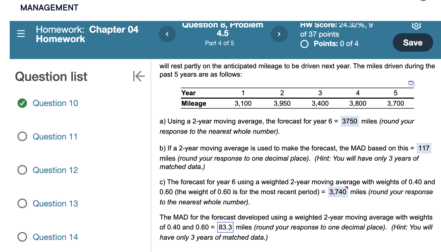  Question list Question 10 Question 11 Question 12 Question 13 Question