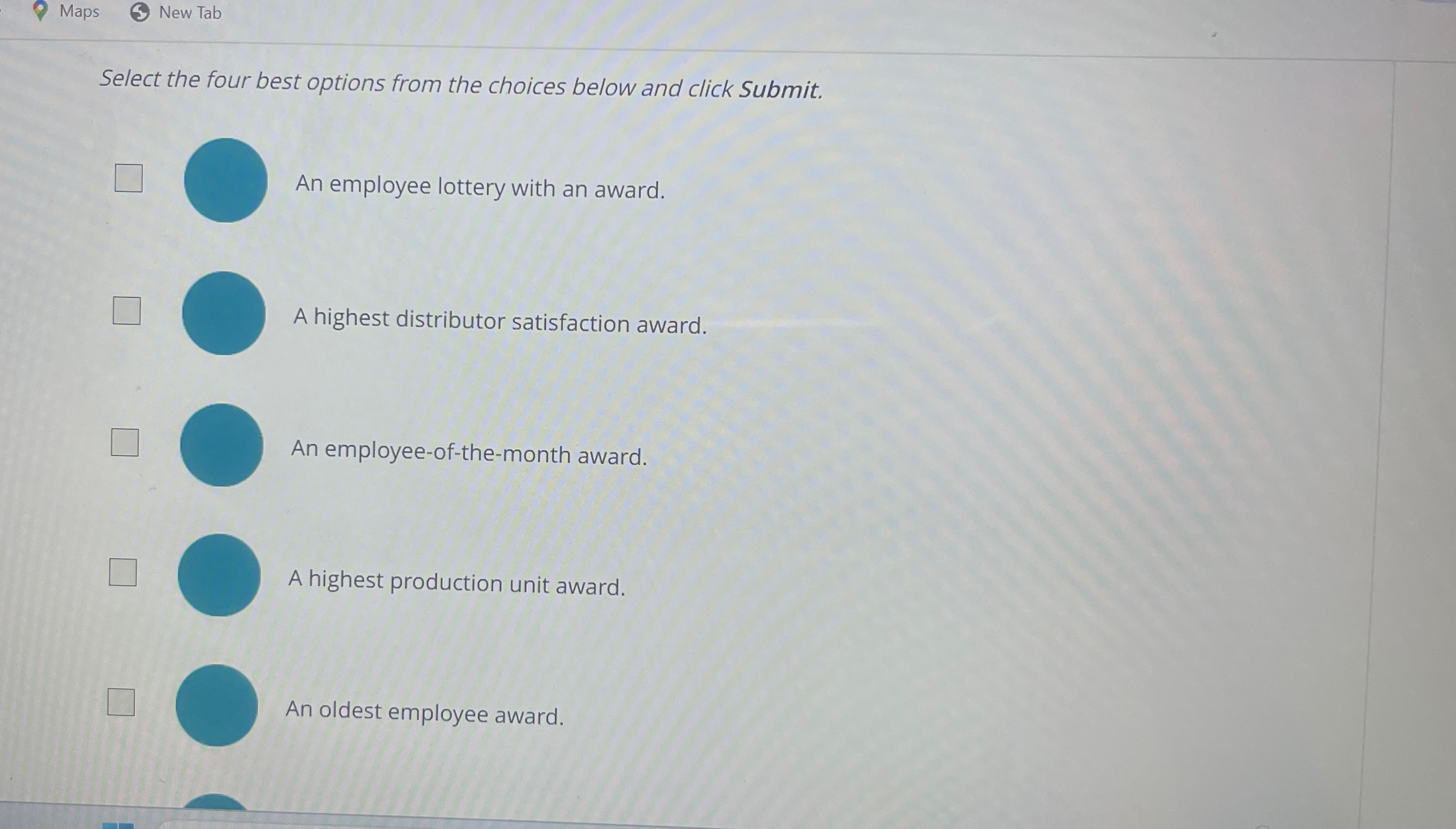  Maps New Tab Select the four best options from the choices