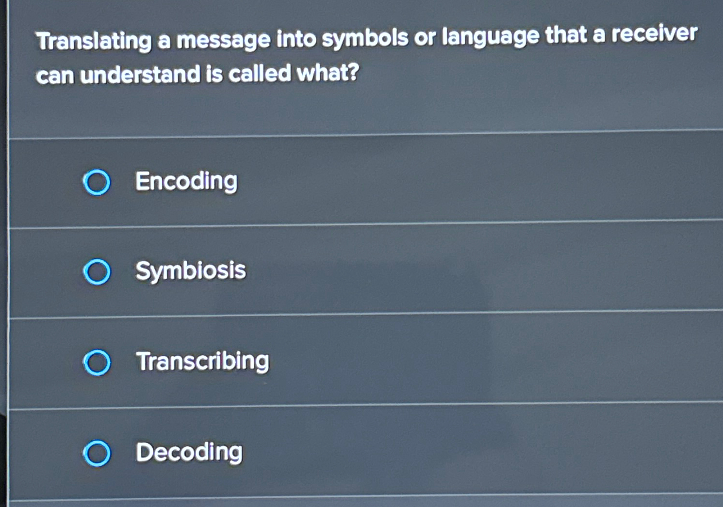  Translating a message into symbols or language that a receiver can