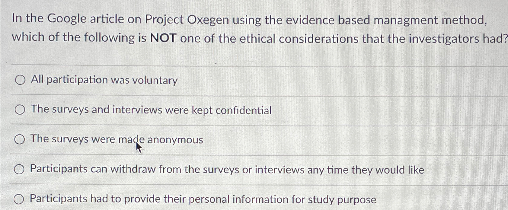  In the Google article on Project Oxegen using the evidence based