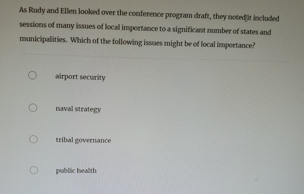  As Rudy and Ellen looked over the conference program draft, they