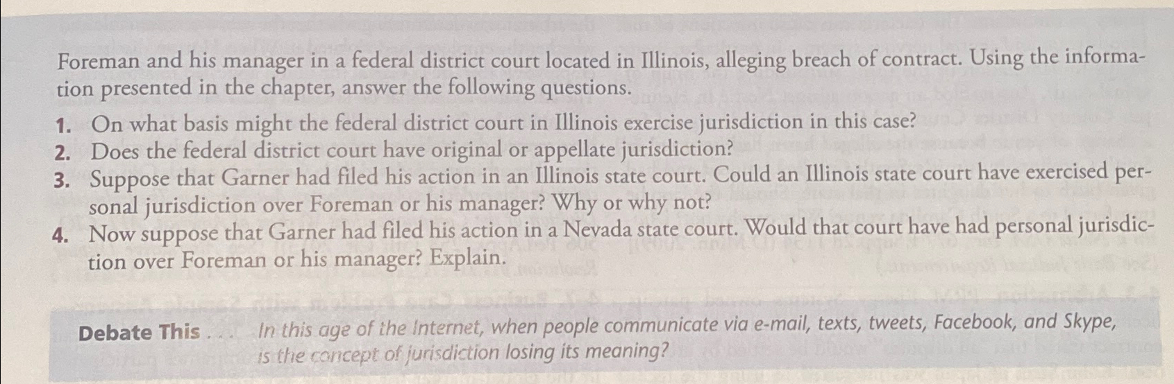  Using the information presented in the chapter, answer the following questions.