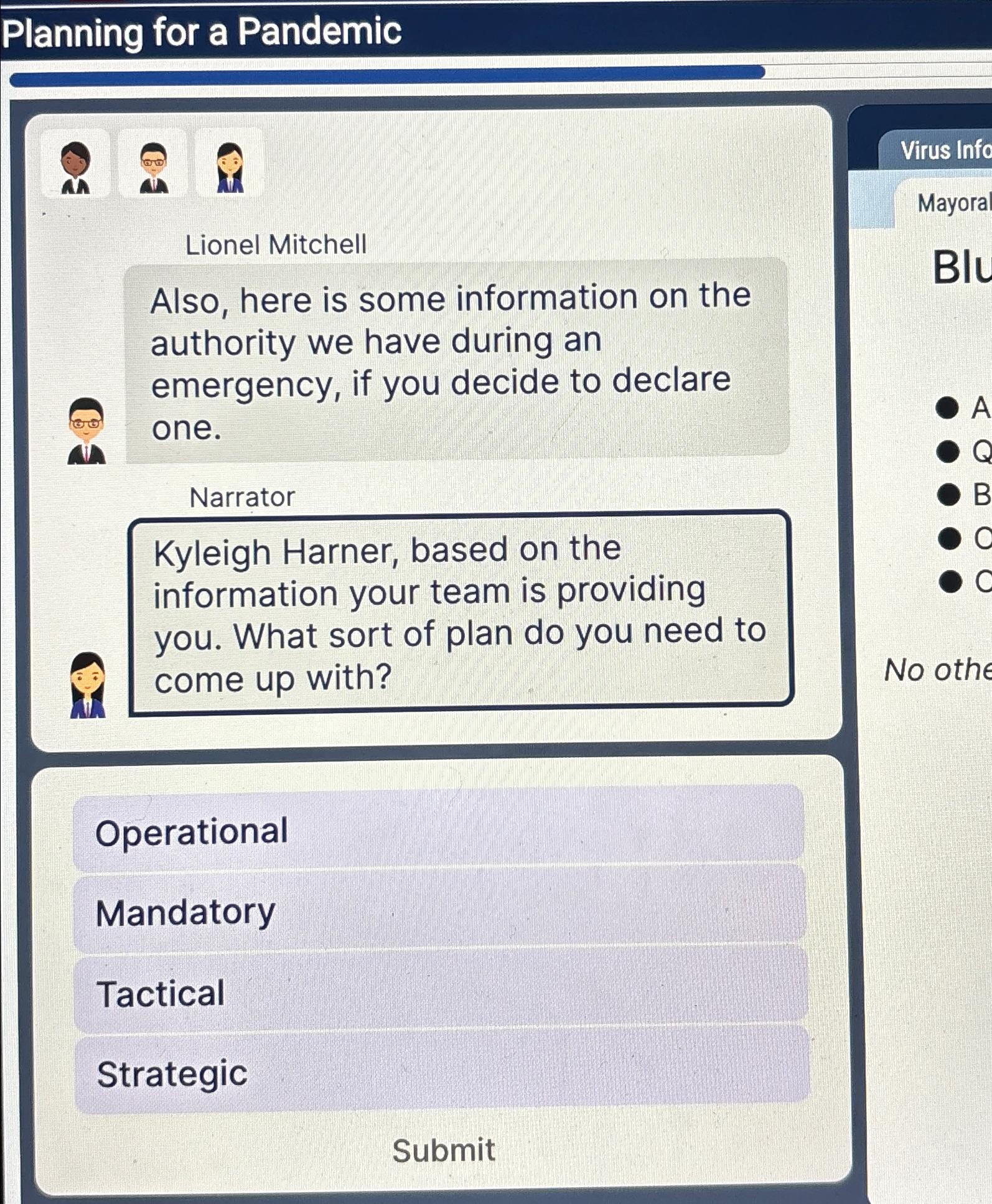  Planning for a Pandemic Lionel Mitchell Also, here is some information