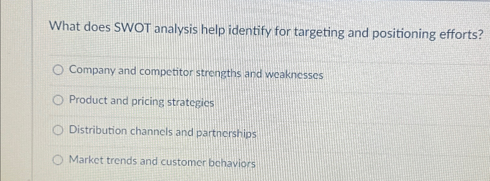  What does SWOT analysis help identify for targeting and positioning efforts?