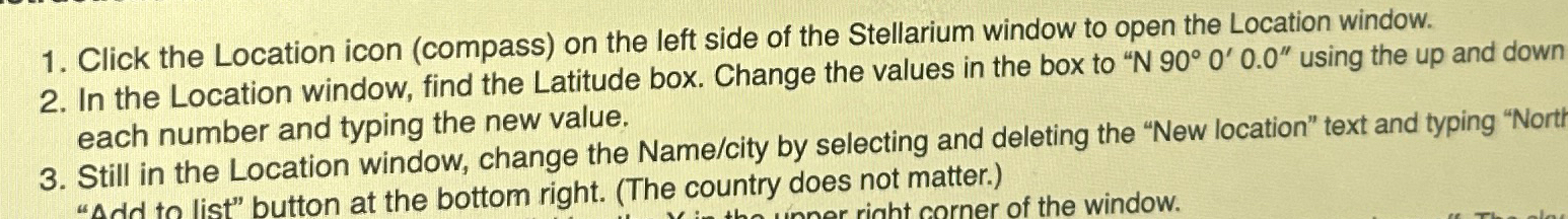 Click the Location icon (compass) on the left side of the