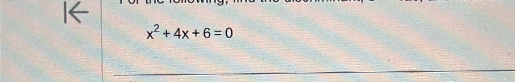  x2+4x+6=0 